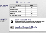 Promo dan cara bayar Capital Cove